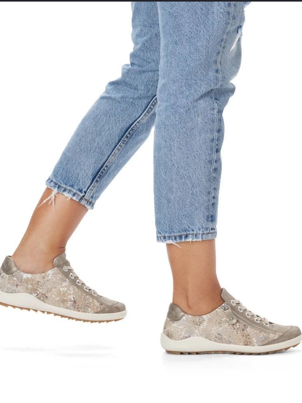 Remonte R1402-60 in Beige and Metallic Grey